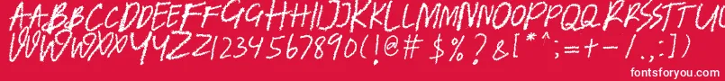 BANDEM REGULER Font – White Fonts on Red Background