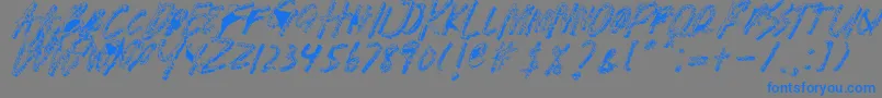 BANDEM SHADOW Font – Blue Fonts on Gray Background