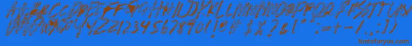 BANDEM SHADOW Font – Brown Fonts on Blue Background