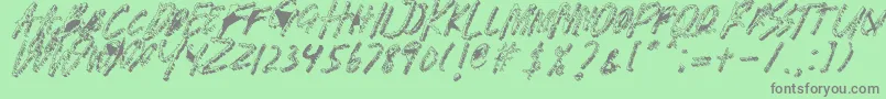 BANDEM SHADOW Font – Gray Fonts on Green Background