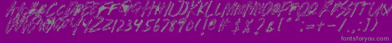 BANDEM SHADOW Font – Gray Fonts on Purple Background