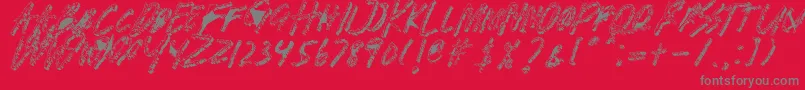 BANDEM SHADOW Font – Gray Fonts on Red Background
