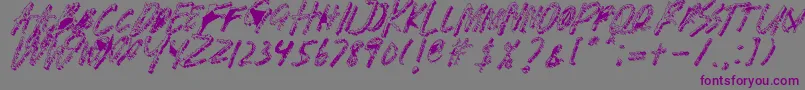 Police BANDEM SHADOW – polices violettes sur fond gris