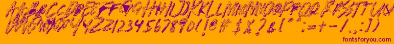 BANDEM SHADOW Font – Purple Fonts on Orange Background