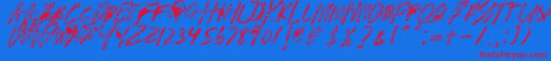 BANDEM SHADOW Font – Red Fonts on Blue Background