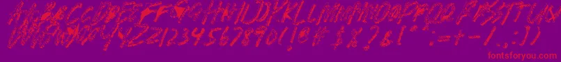 BANDEM SHADOW Font – Red Fonts on Purple Background