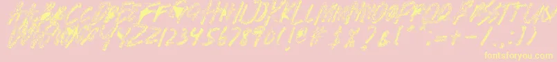 BANDEM SHADOW Font – Yellow Fonts on Pink Background