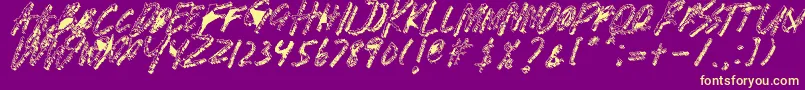 Weitere Informationen zur BANDEM SHADOW-Schriftart BANDEM SHADOW-Schriftart – Gelbe Schriften auf violettem Hintergrund