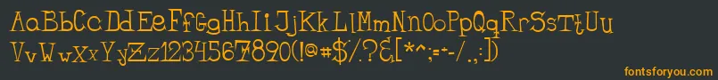 Шрифт BANDIT – оранжевые шрифты на чёрном фоне