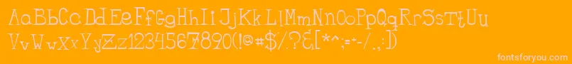 BANDIT Font – Pink Fonts on Orange Background