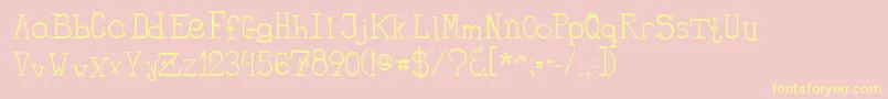 BANDIT Font – Yellow Fonts on Pink Background