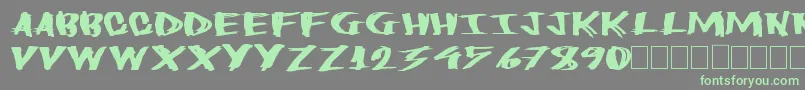 Heavyload Font – Green Fonts on Gray Background