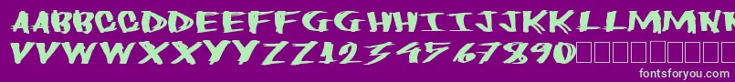 Heavyload Font – Green Fonts on Purple Background