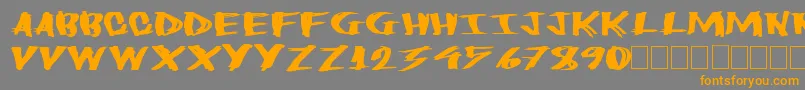 Heavyload Font – Orange Fonts on Gray Background