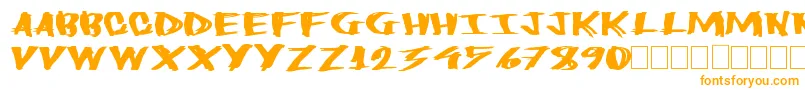Heavyload-Schriftart – Orangefarbene Schriften