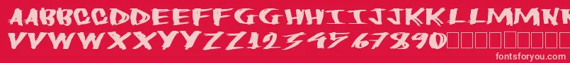 Heavyload Font – Pink Fonts on Red Background