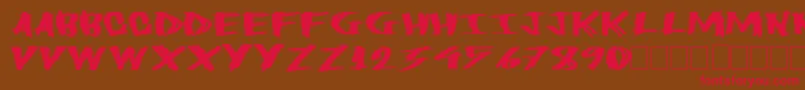 Heavyload Font – Red Fonts on Brown Background