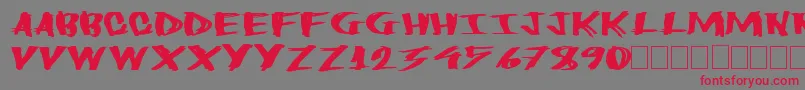 Heavyload Font – Red Fonts on Gray Background