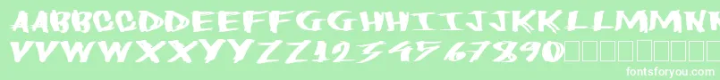Heavyload Font – White Fonts on Green Background