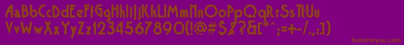 BandStand Font – Brown Fonts on Purple Background