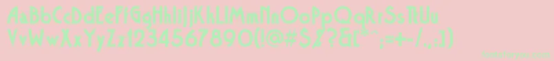 BandStand Font – Green Fonts on Pink Background