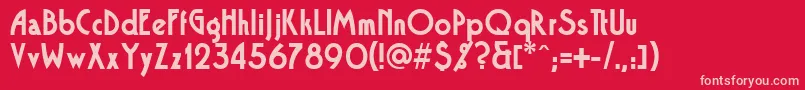 BandStand Font – Pink Fonts on Red Background