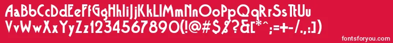 BandStand Font – White Fonts on Red Background