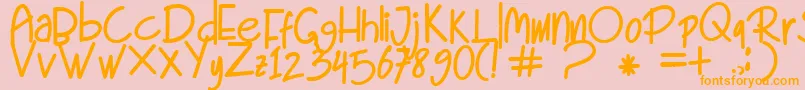 bandung bold Font – Orange Fonts on Pink Background