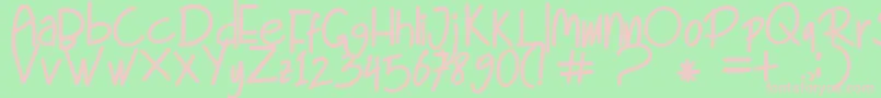 bandung bold Font – Pink Fonts on Green Background