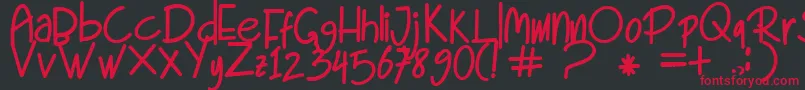 bandung bold Font – Red Fonts on Black Background