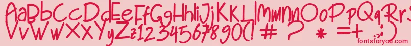 bandung bold Font – Red Fonts on Pink Background