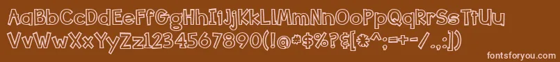 Bang Whack Pow Outline Font – Pink Fonts on Brown Background