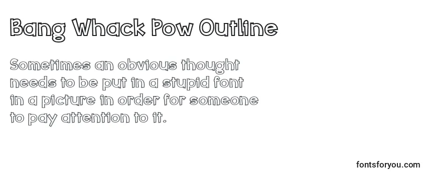 Bang Whack Pow Outline Font