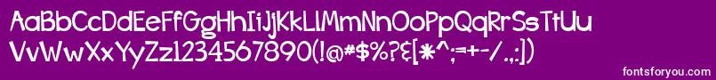 bang whack pow Font – White Fonts on Purple Background