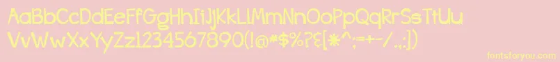 bang whack pow Font – Yellow Fonts on Pink Background