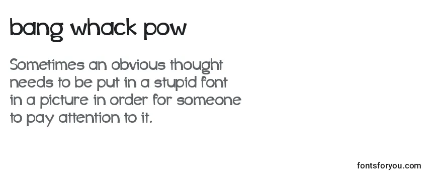Bang whack pow Font