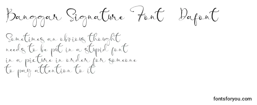 Banggar Signature Font   Dafont -fontin tarkastelu