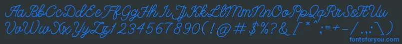 bangkar Font – Blue Fonts on Black Background