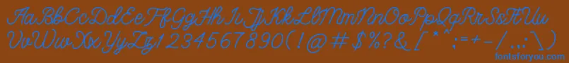 bangkar Font – Blue Fonts on Brown Background