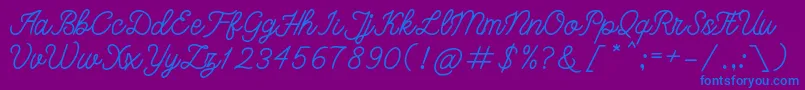 bangkar Font – Blue Fonts on Purple Background