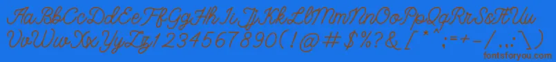 bangkar Font – Brown Fonts on Blue Background