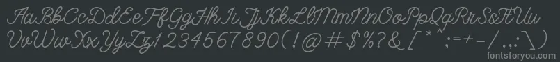 bangkar Font – Gray Fonts on Black Background