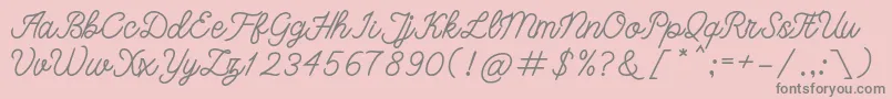 Шрифт bangkar – серые шрифты на розовом фоне