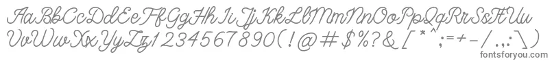 Шрифт bangkar – серые шрифты на белом фоне
