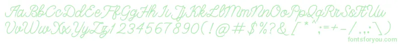 Шрифт bangkar – зелёные шрифты на белом фоне