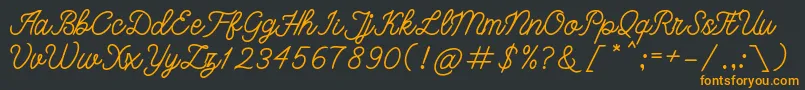 bangkar Font – Orange Fonts on Black Background