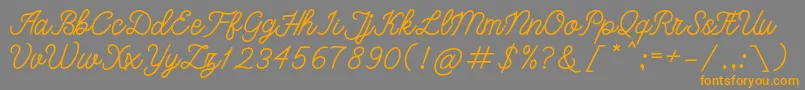 bangkar Font – Orange Fonts on Gray Background