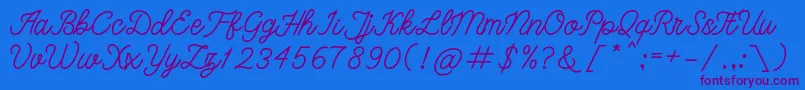 Шрифт bangkar – фиолетовые шрифты на синем фоне