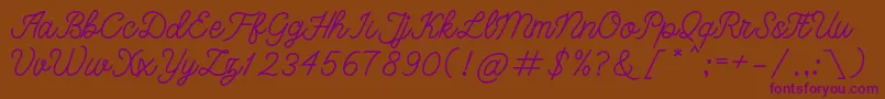 bangkar Font – Purple Fonts on Brown Background