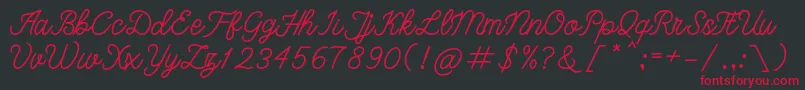 bangkar Font – Red Fonts on Black Background